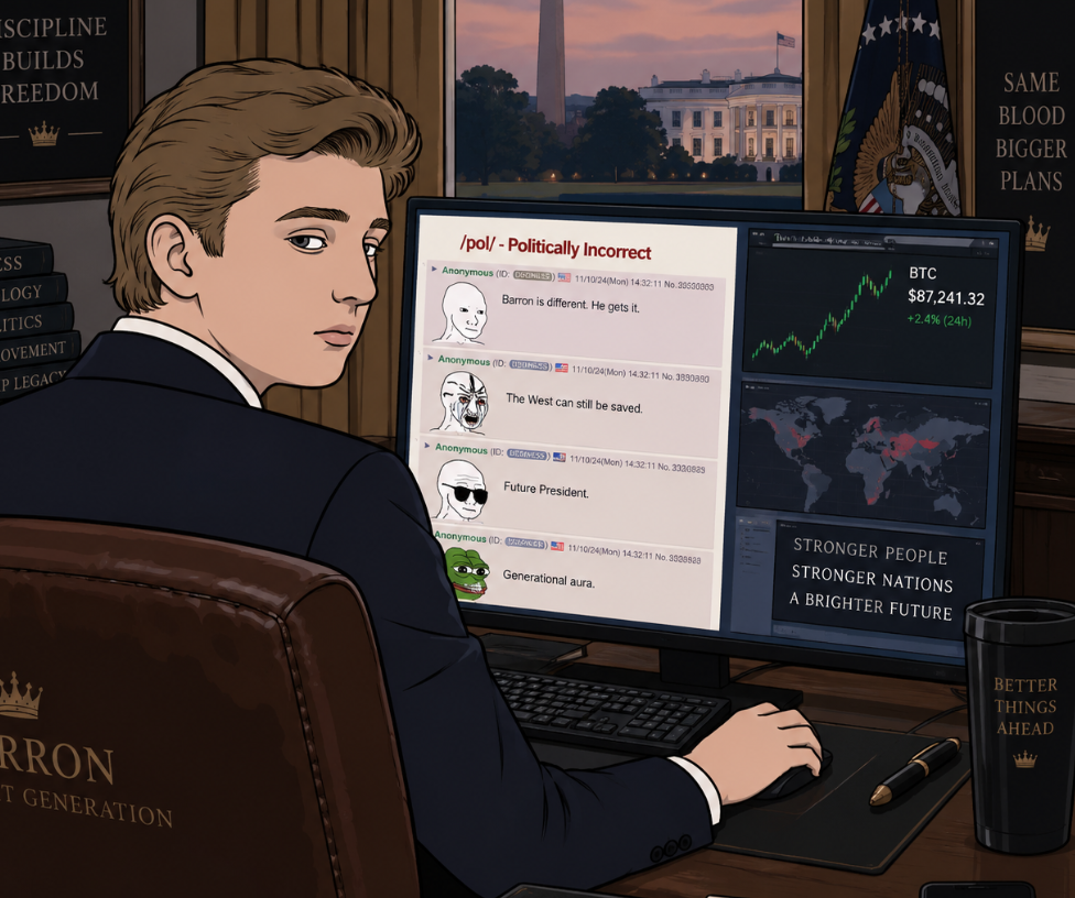 Barron at his desk playing a paintball game on his monitor